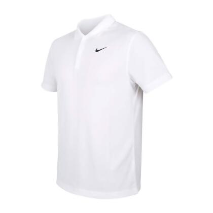 (男) NIKE 短袖POLO衫-運動 休閒 上衣 高爾夫 網球 DRI-FIT 白黑 