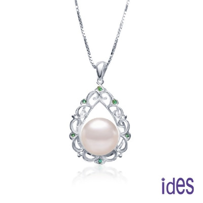 ides愛蒂思 日本設計AKOYA經典系列天然珍珠項鍊10-11mm/英式復古 