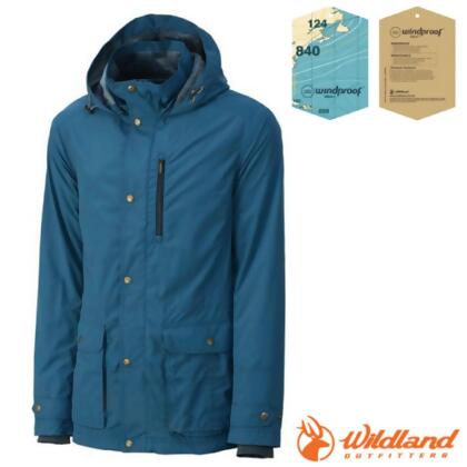 【荒野 WildLand】男款 絲絨防風保暖外套.夾克/0A32910 中藍 