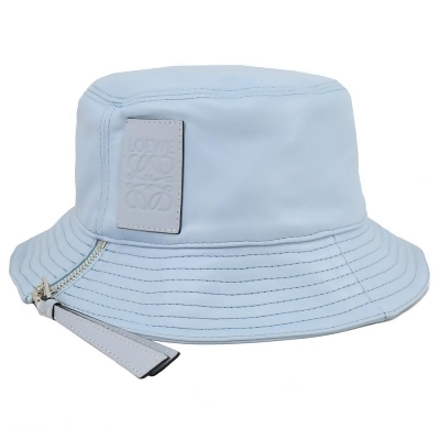 LOEWE 經典烙印LOGO造型小羊皮漁夫帽.淺藍 