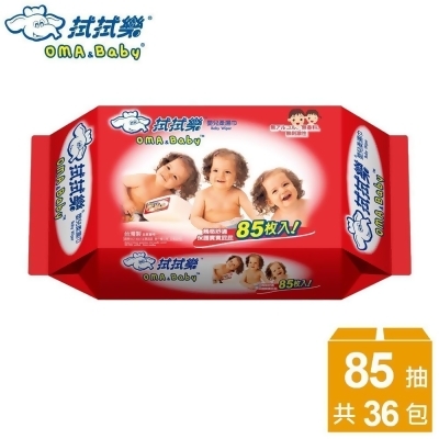 拭拭樂 嬰兒超純水濕紙巾85抽x36包(幸運紅)-箱購 
