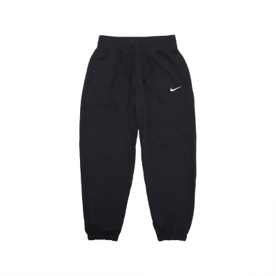 Nike 長褲 Phoenix Fleece High 女款 黑 高腰 寬鬆 刷毛 抽繩 寬褲 休閒 基本款 DQ5888-010 