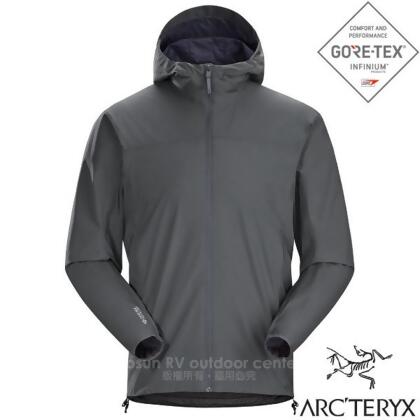 加拿大 ARCTERYX 始祖鳥男款 Solano Hoody GoreTex防風防潑水透氣連帽外套24386 煤炭灰 