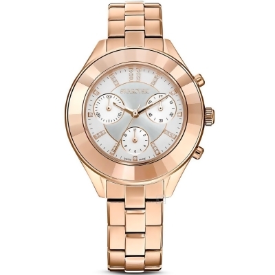 SWAROVSKI 施華洛世奇 Octea Lux Chrono 水晶切割錶圈計時時尚腕錶-5612194/37mm 