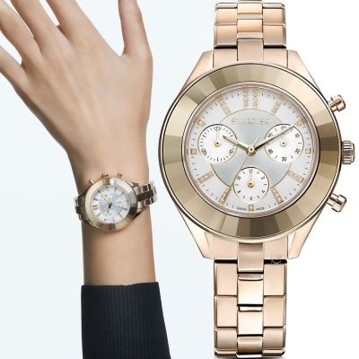 SWAROVSKI 施華洛世奇 Octea Lux Chrono金色年華計時腕錶-5610517 