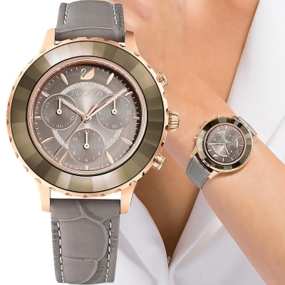 SWAROVSKI 施華洛世奇 Octea Lux Chrono奢華耀眼計時手錶-5452495/39.5mm 