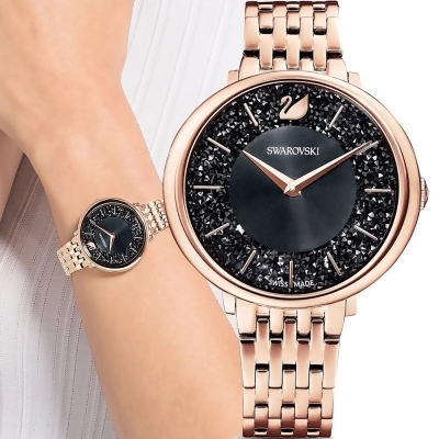 SWAROVSKI 施華洛世奇 CRISTALLINE CHIC 純淨之美時尚腕錶-5544587 