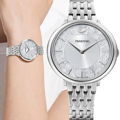 SWAROVSKI 施華洛世奇 CRISTALLINE CHIC 純淨之美時尚腕錶-5544583 
