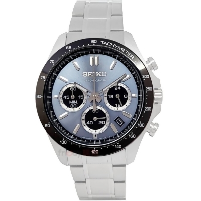 SEIKO精工 SBTR027手錶 日本限定款 寶石藍面 DAYTONA三眼計時 日期 鋼帶 男錶 