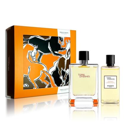 Hermes 愛馬仕 大地男性淡香水100ML 禮盒(淡香水100ML+洗髮沐浴膠80ML) 
