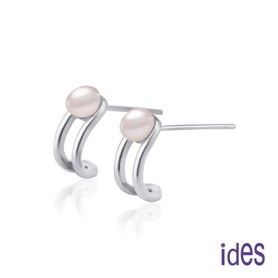 ides愛蒂思 日本設計AKOYA上乘系列正圓無瑕天然珍珠耳環6-6.5mm/優雅OL 