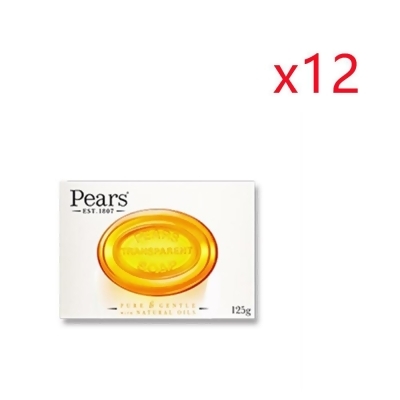 【印度 Pears 】甘油香皂-透明黃(125g)*12 