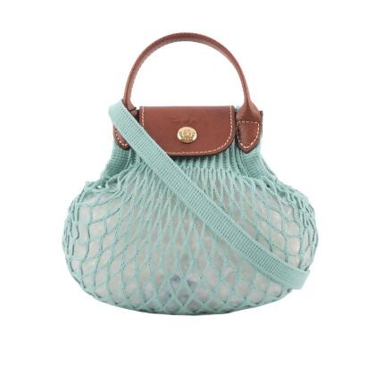 【LONGCHAMP】XS號 LE PLIAGE FILET 二用漁網包(潟湖藍) 