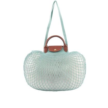 【LONGCHAMP】LE PLIAGE FILET 二用漁網包(潟湖藍) 