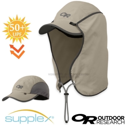 【美國 Outdoor Research】OR 抗UV防曬三用可拆透氣護頸棒球帽子/243433-0800 卡其 