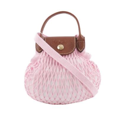 【LONGCHAMP】XS號 LE PLIAGE FILET 二用漁網包(粉色) 