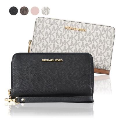 MICHAEL KORS JET SET滿版PVC手掛式萬用長夾(多色選) 