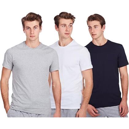 【Tommy Hilfiger】2023男時尚棉質灰白黑色圓領短袖ㄒ恤混搭3件組【預購】 