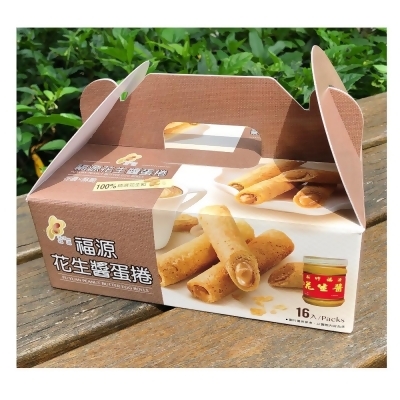 (friDay獨家)【新竹福源】花生醬蛋捲/花生芝麻醬蛋捲320gx4盒 