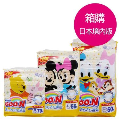 【GOO.N】日本境內版-大王迪士尼拉拉褲型尿布 M/L/XL(3包/箱) 