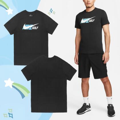 Nike 短袖 Golf Tee 男款 黑 藍 白 純棉 棉T 短T 大LOGO 勾勾 DZ2644-010 