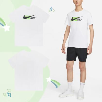 Nike 短袖 Golf Tee 男款 白 綠 黑 純棉 棉T 短T 大LOGO 勾勾 DZ2644-100 