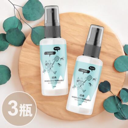 (friDay限定)綠典 植萃精油全效型防蚊液100ml 3瓶(台灣GMP工廠製造/小黑蚊/不含DEET)