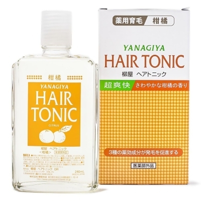 日本Yanagiya HAIR TONIC髮根養髮液(柑橘香)240ml 日本境內版 