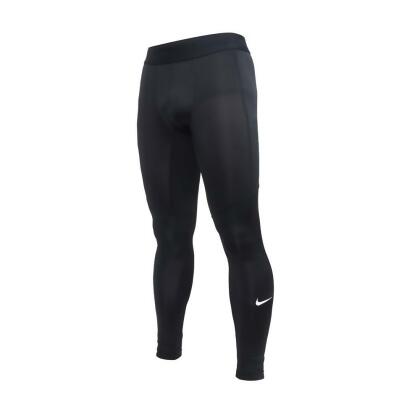 NIKE 男運動緊身長褲-DRI-FIT 緊身褲 瑜珈 有氧 黑白 