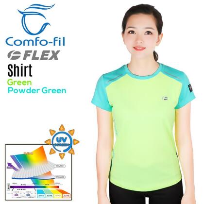 佛雷斯 FLEX 光能美肌短袖T-shirt（女款/湖綠/黃） 