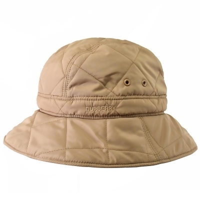 BURBERRY 8061798 絎縫格紋尼龍漁夫帽/遮陽帽.淺駝色 