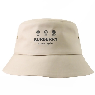 BURBERRY 8063900 燙印LOGO棉質漁夫帽/遮陽帽.卡其 