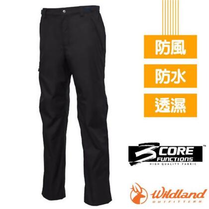 【荒野 WildLand】男 防水防風保暖長褲.機能性休閒工作褲/Q 3CORE 防風防水透氣/W2330-99 深霧灰 