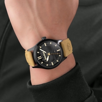 Timberland 天柏嵐 經典大三針石英腕錶-42mm(TDWGA0029601) 