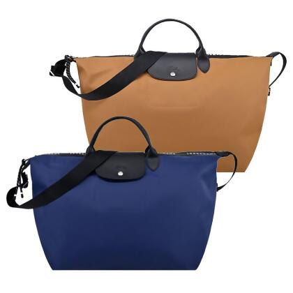 LONGCHAMP LE PLIAGE ENERGY系列再生尼龍短把手提/斜背兩用旅行袋(小/多色選)