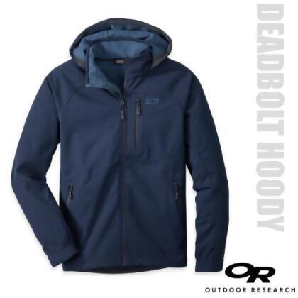 【美國 Outdoor Research】男新款 Deadbolt Hoody 輕量防風透氣防潑水保暖軟殼夾克外套(排汗透氣風衣)/適登山健行賞雪 OR 243029 藍 