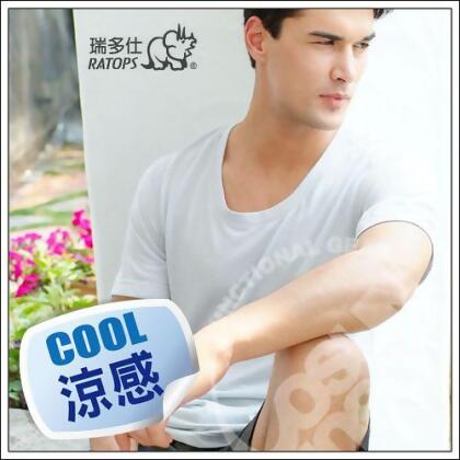 【瑞多仕-RATOPS】款 Coolmax 圓領快乾排汗內衣/ 銀灰 DE7001 