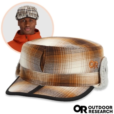 【Outdoor Research】YUKON CAP 內刷毛保暖覆耳羊毛帽子/OR243658-2442 古銅格紋 