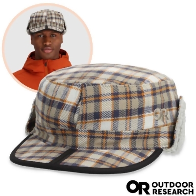 【Outdoor Research】YUKON CAP 內刷毛保暖覆耳羊毛帽子/OR243658-2110 燧石格紋 