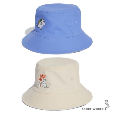 Adidas 漁夫帽 雙面戴 嚕嚕米 聯名款 藍 米白 IC5282 