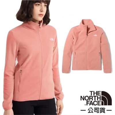 【The North Face】女款 TKA 100 輕柔刷毛抓絨保暖外套夾克(亞洲版型)/4NAQ-HCZ 粉色 N 