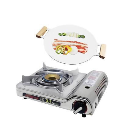 卡旺K1-A021HST攜帶式卡式爐+韓式陶瓷平面烤盤33cm 