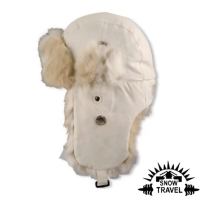 【SNOW TRAVEL】男女款 極地保暖遮耳帽.毛帽.飛行帽.可調式保暖護耳/內裏柔細刷毛/AR-55 牙白 