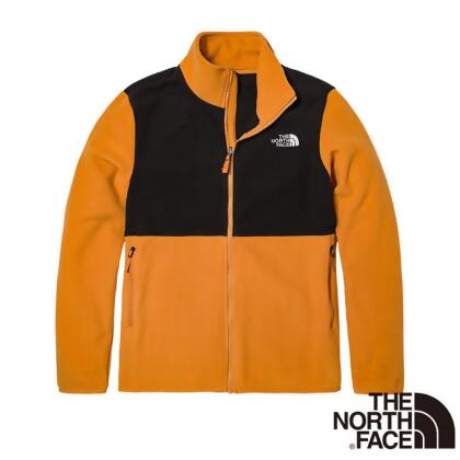 【The North Face】男新款 拼接保暖立領抓絨外套.夾克/機能性運動衫/4NA3-6R2 黃黑 