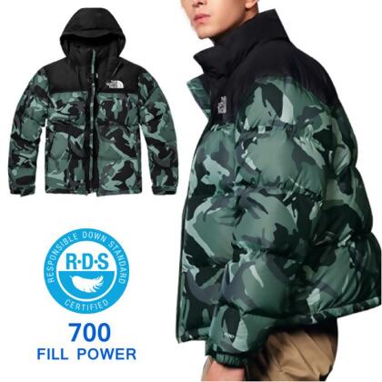【The North Face】男款 700FPl 超輕保暖鵝絨羽絨外套/5IX4-36D 綠迷彩/黑 N 