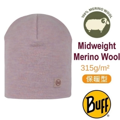 【BUFF】蓄熱刷毛 315 gsm 美麗諾羊毛保暖帽.羊毛帽 (恆溫.透氣) BF129446-640 紫色沙灘 