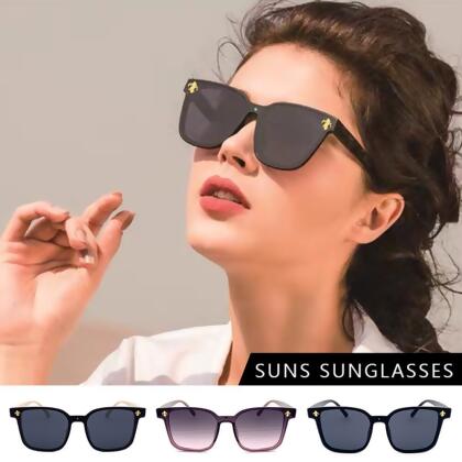 【SUNS】時尚切邊無框墨鏡 方形平面式太陽眼鏡 抗UV400 