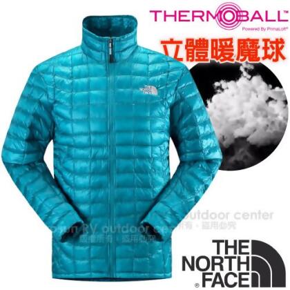 【The North Face】男PrimaLoft ThermoBall 輕量暖魔球保暖外套/C939-H0H 瓷釉藍 