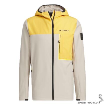 Adidas 連帽外套 男裝 國家地理聯名 拉鍊口袋 卡其黃 IL8981 
