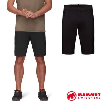 【MAMMUT 長毛象】男 Hiking Shorts Men 輕量健行短褲/1023-00121-0001 黑色 
